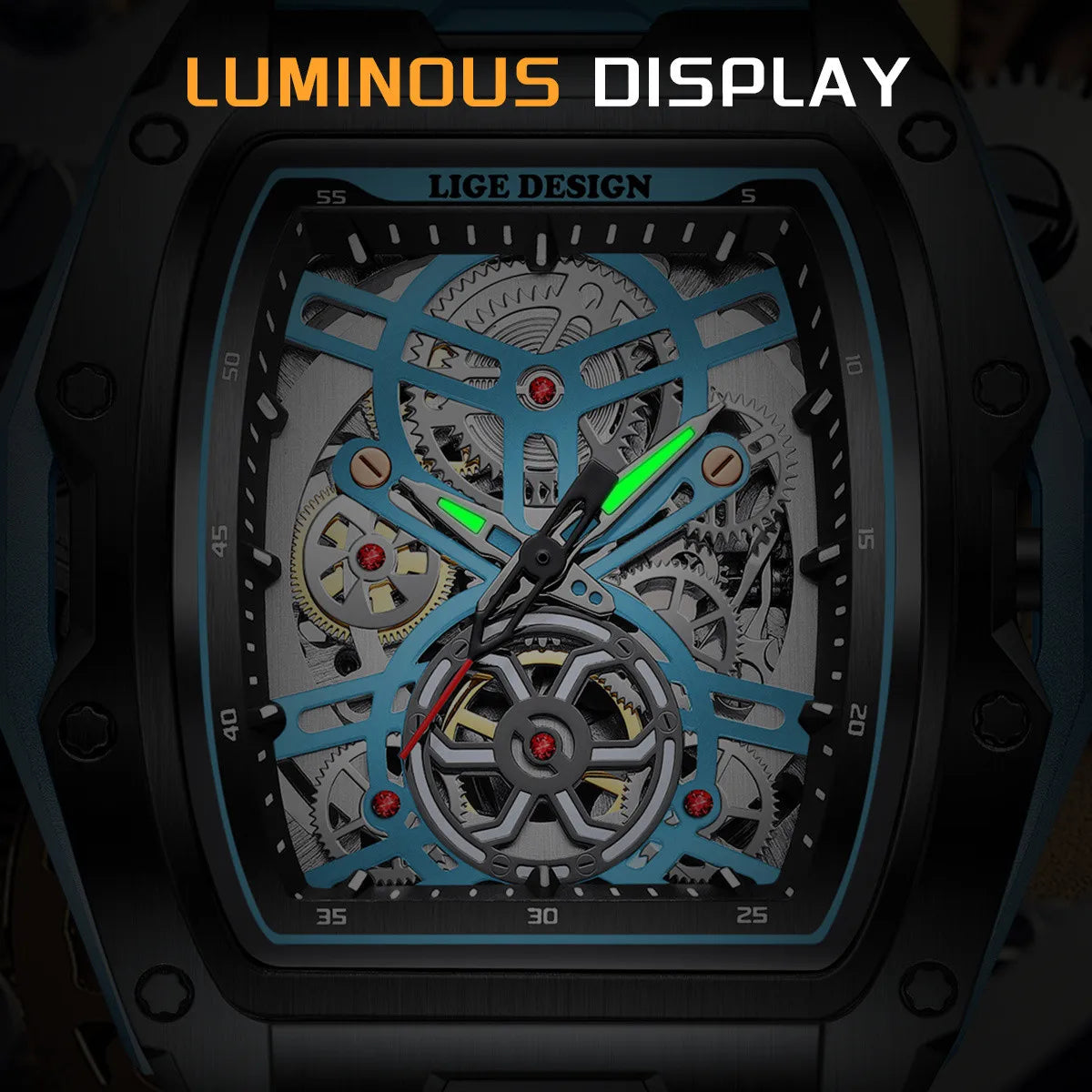 LIGE Men's Automatic Mechanical Watch - Luxury Waterproof Luminous Business Watch