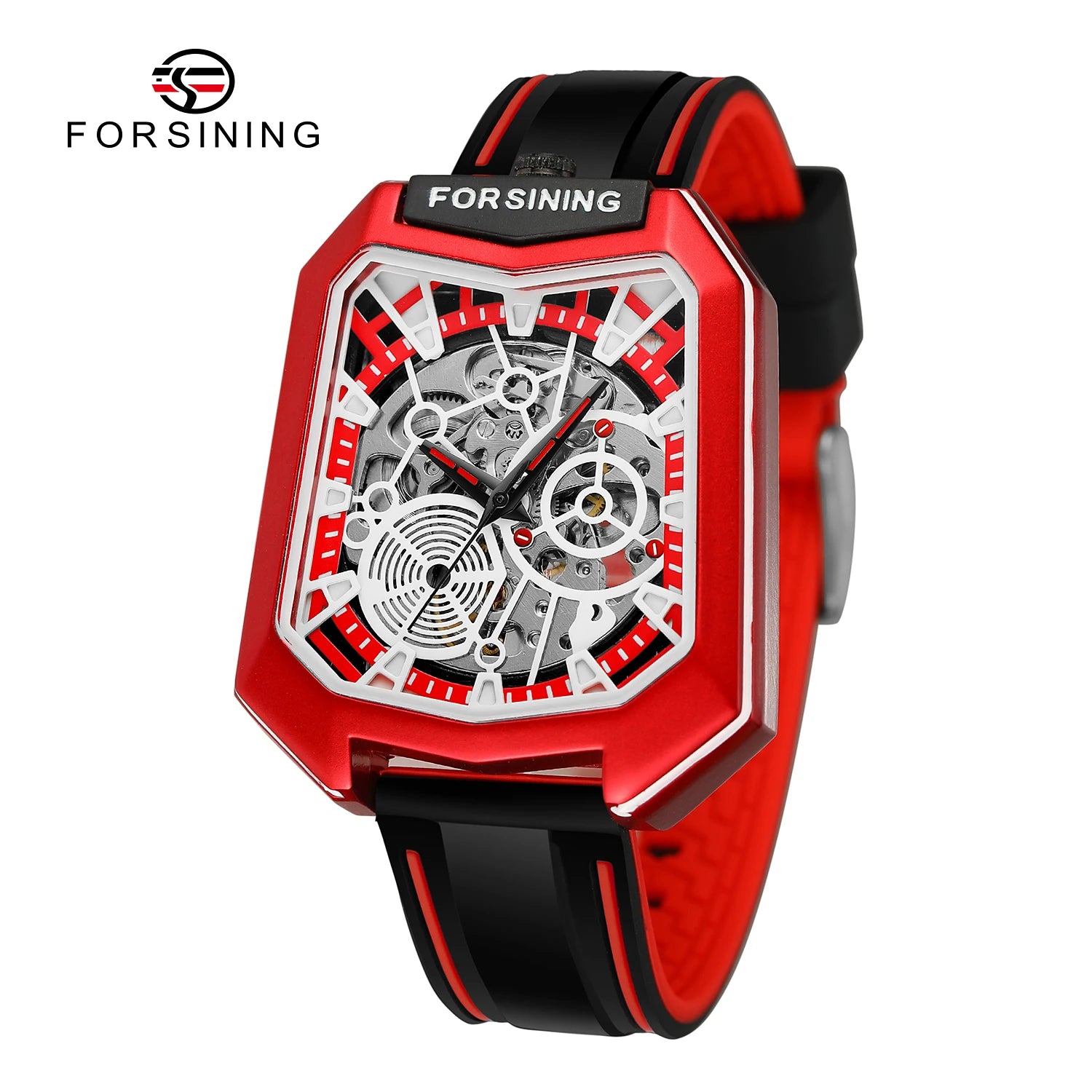 Spider Skeleton Outdoor Watch - Shield Case Automatic Mechanical with Silicone Strap