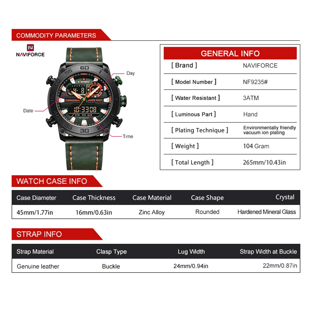 The Dual Force - LED Military Sport Watch