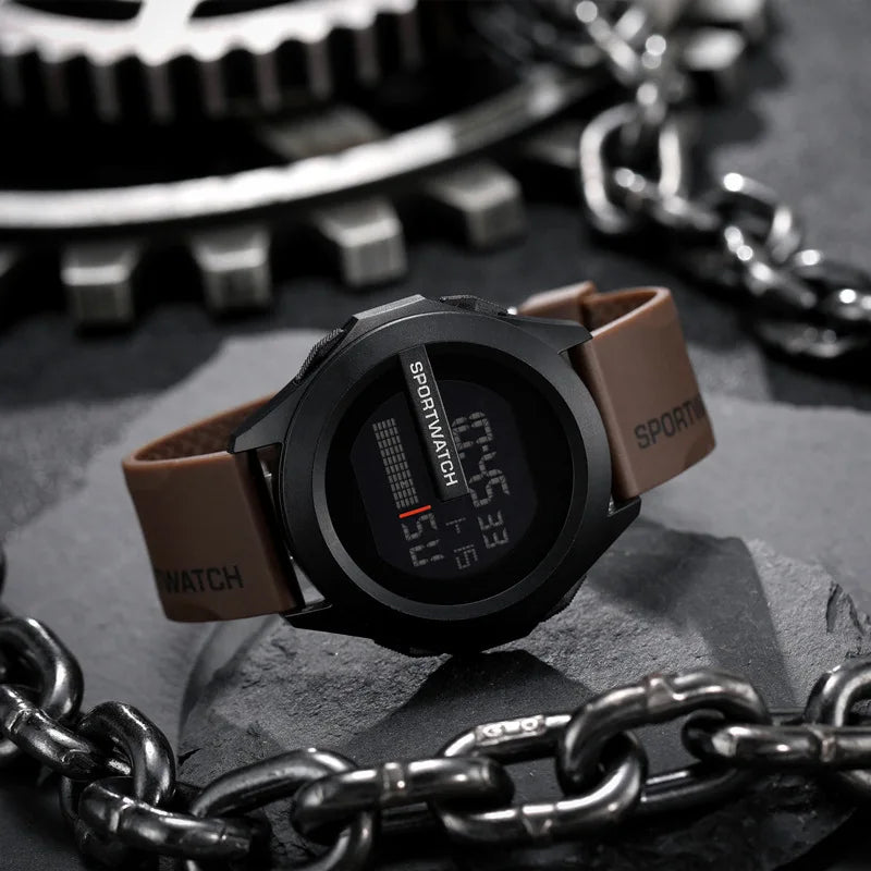 POSHI Sport Watch for Man Luxury Digital Wristwatch Stopwatch Luminous with Date Week Original Waterproof Clock free shipping