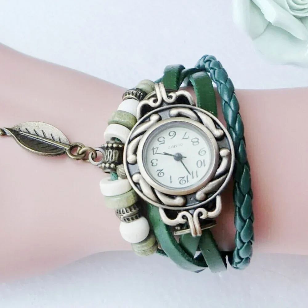 Elegant Fashion Ladies Dress Watches Vintage Wristwatches for Women Leatcher Band Small Dial Female Quartz Watch Montre Femme