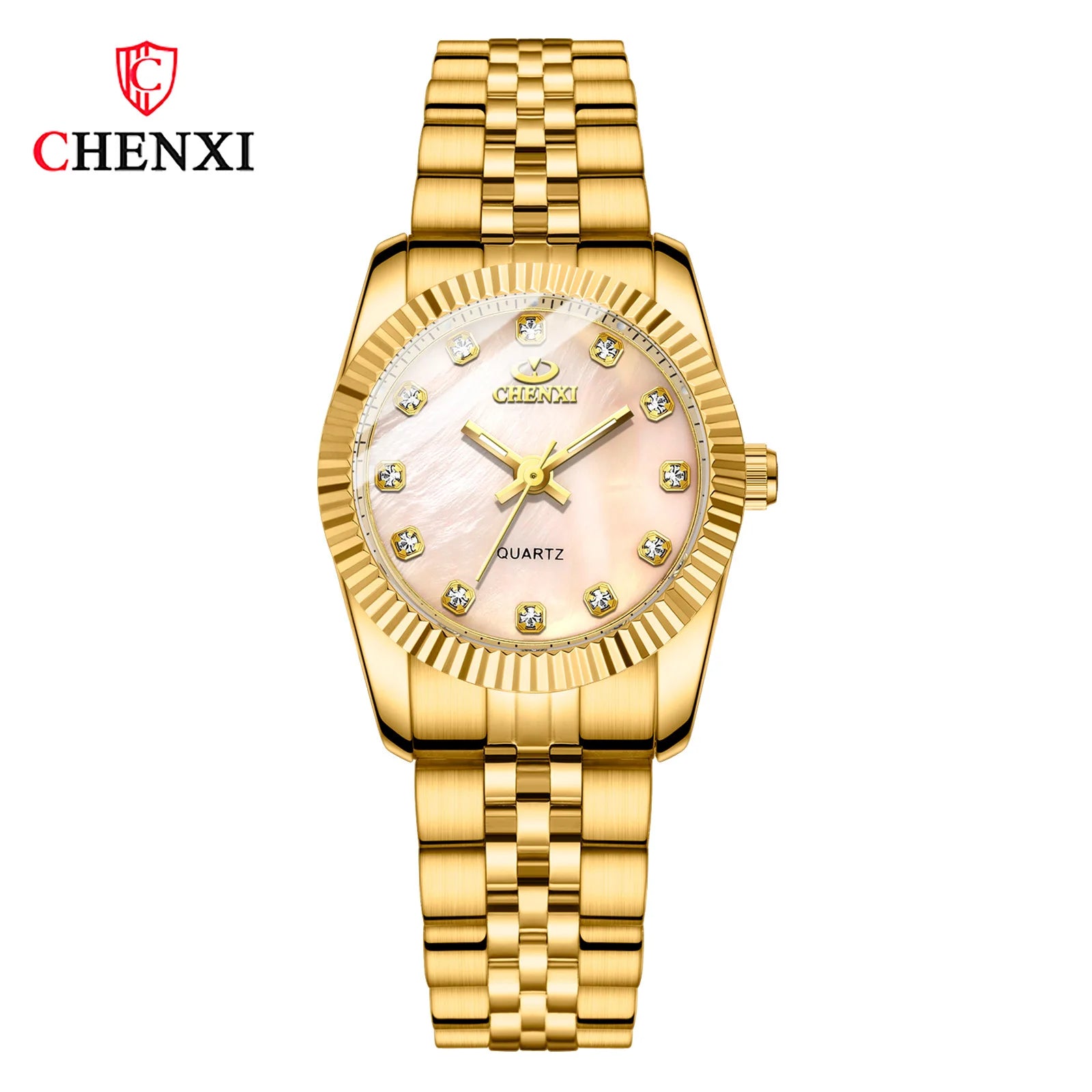 Golden Radiance - Women's Luxury Stainless Steel Quartz Watch