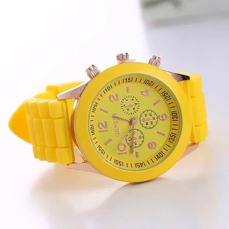 Premium Women's Luxury Quartz Watch - Silicone Strap Fashion Timepiece