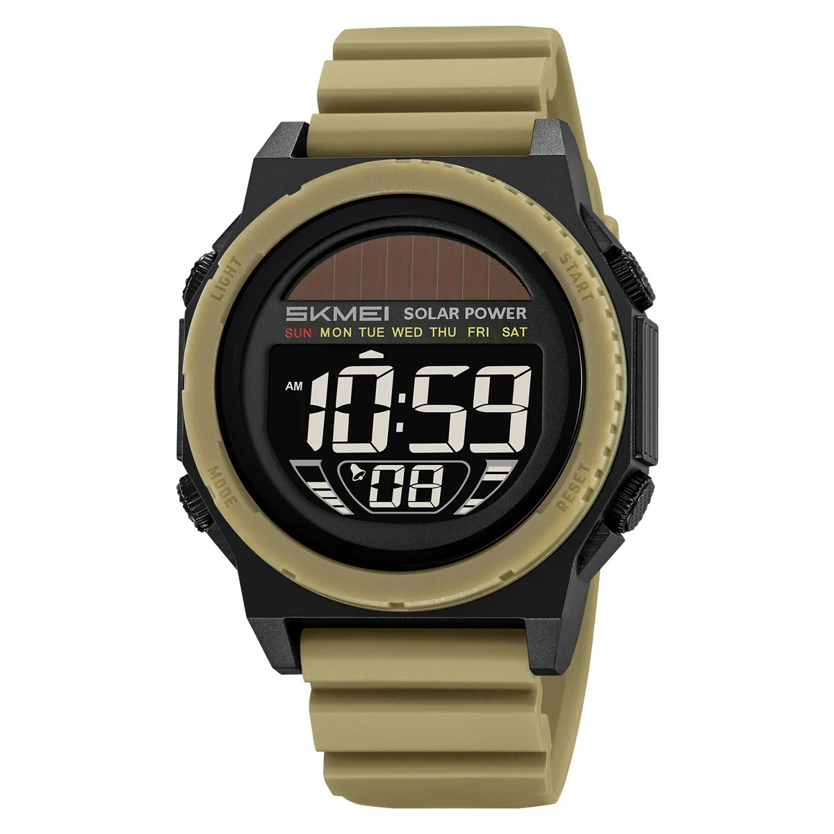 SKMEI Multifunctional Digital Watch Solar Energy Sports Electronics Watches For Men Fashion 5Bar Waterproof Chrono Wristwatches