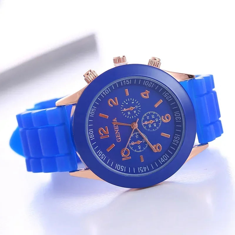 Premium Women's Luxury Quartz Watch - Silicone Strap Fashion Timepiece