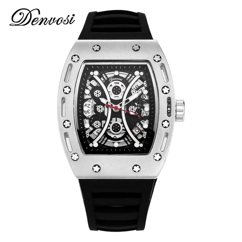 Men’s Automatic Mechanical Watch  Business Leisure Wristwatch hollow-carved design