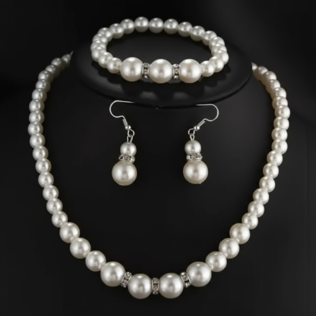 Enhanced Pearl Jewelry Set