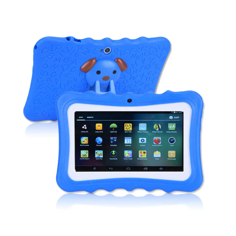 Kids 7" Android Tablet with Leather Case Bundle